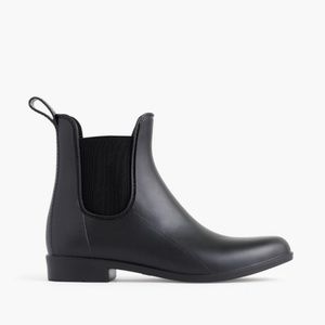 J Crew matte black Chelsea rain boots